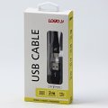 Kabel (2.0) USB-A samec - USB-C samec, 2m, nylonové opeltení, černý, LOGO | Repaspoint.cz