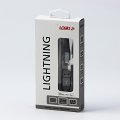 Kabel (2.0) USB-A samec - Apple Lightning samec, 2m, nylonové opletení, stříbrný, LOGO | Repaspoint.cz